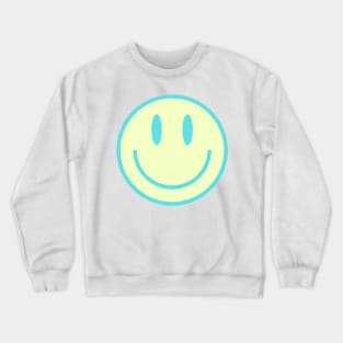 Smiley Face in Green Crewneck Sweatshirt